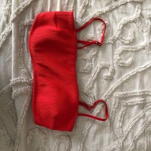 PACSUN size M ribbed bandeau with straps!